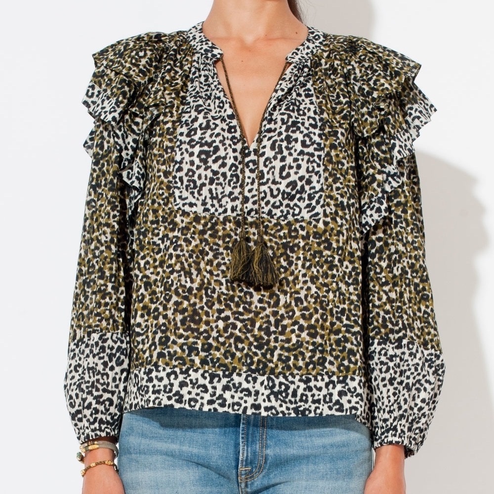 Ulla Johnson Carissa leopard top